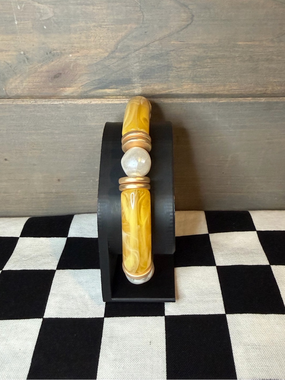 3/$10 Plunder Yellow Acrylic Stretch Bracelet